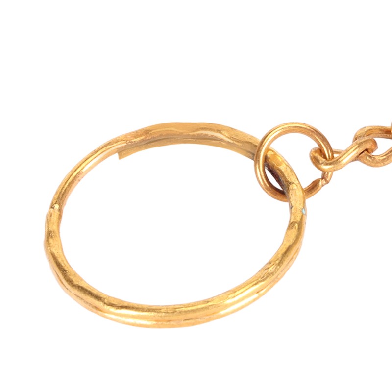 Mini Bassoon Shape Key Chain Adorable Brass Key Ring Pendant