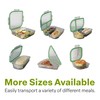 Large To-Go 3-Compartment Food Container, 9.4" X 9.4" X 2.5",