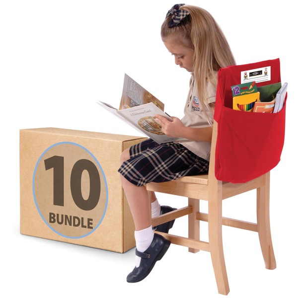 Seat Sack 17" Student Chair Pocket for Classrooms Pack of