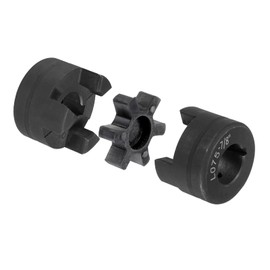 uxcell 7/8" to 7/8" L075 Flexible 3-Piece L-Jaw Coupling Coupler Set & Buna-N NBR Rubber Spider for Log Splitter Hybrid Equipment