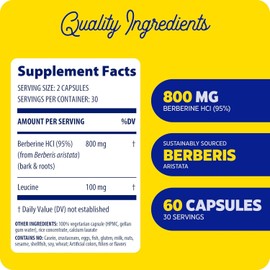 Enzymedica, Berberine 800 mg, For Metabolic support,  60 Capsules