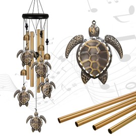 Outdoor Sea Turtle Wind Chimes Decor, Memorial Wind Chimes, Mobile Turtle Wind Bells, Turtle Wind Catcher, Bronze Tortoise Wind Chimes for Home, Yard, Patio, Garden Decoration, Festival Gifts for Mom