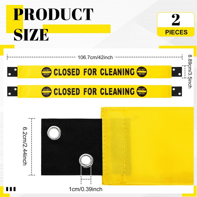 Barydat 2 Pcs Restroom Closed for Cleaning Sign with Magnetic