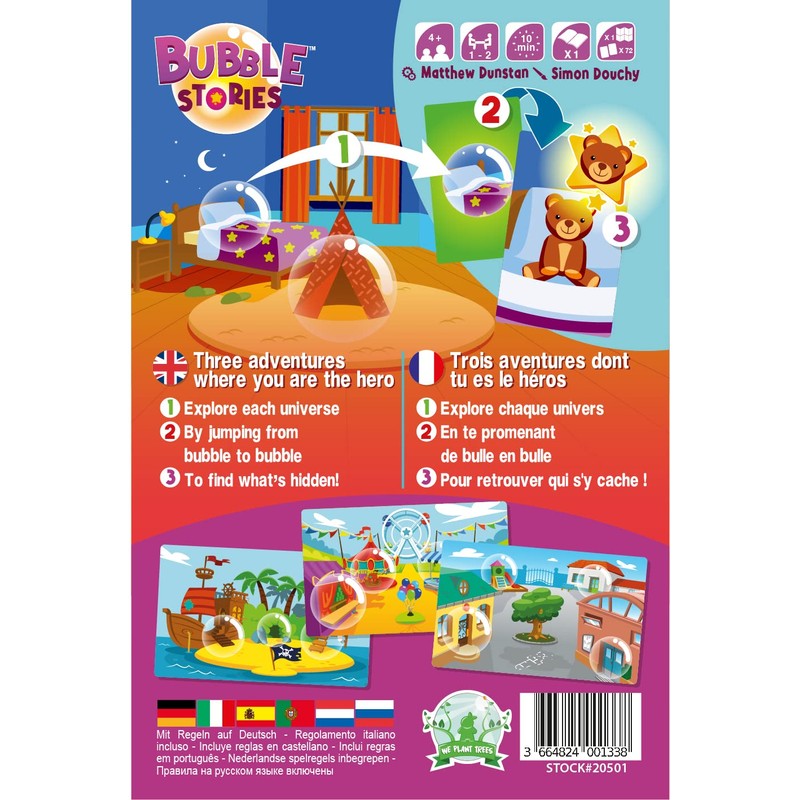 Blue Orange Histoire de Bubbles Multicolor