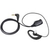 2-Pack Walkie Talkie Earpieces with Mic PTT, 2.5mm 1-Pin Two