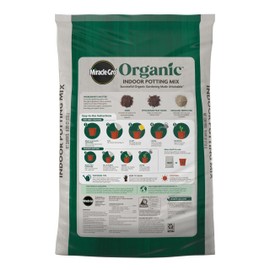 Miracle-Gro Organic Indoor Potting Mix, Protects Against Over and Under Watering, for Indoor Container Plants, Houseplants and Starter Plants, OMRI Listed, 16 qt., 2-Pack