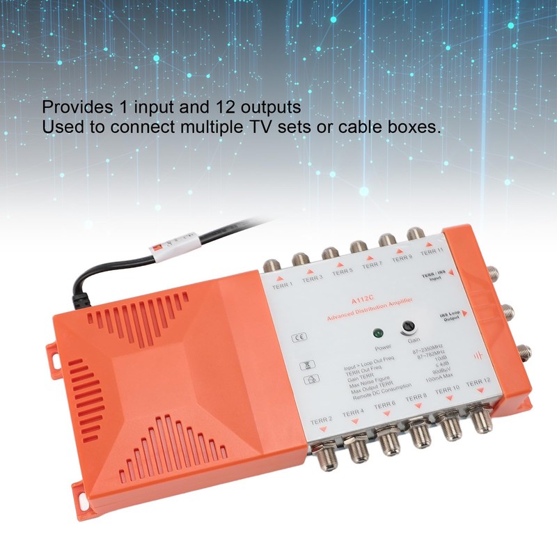 Tv Antenna Amplifier, Adjustable Gain, A112C 4G LTE Low Noise