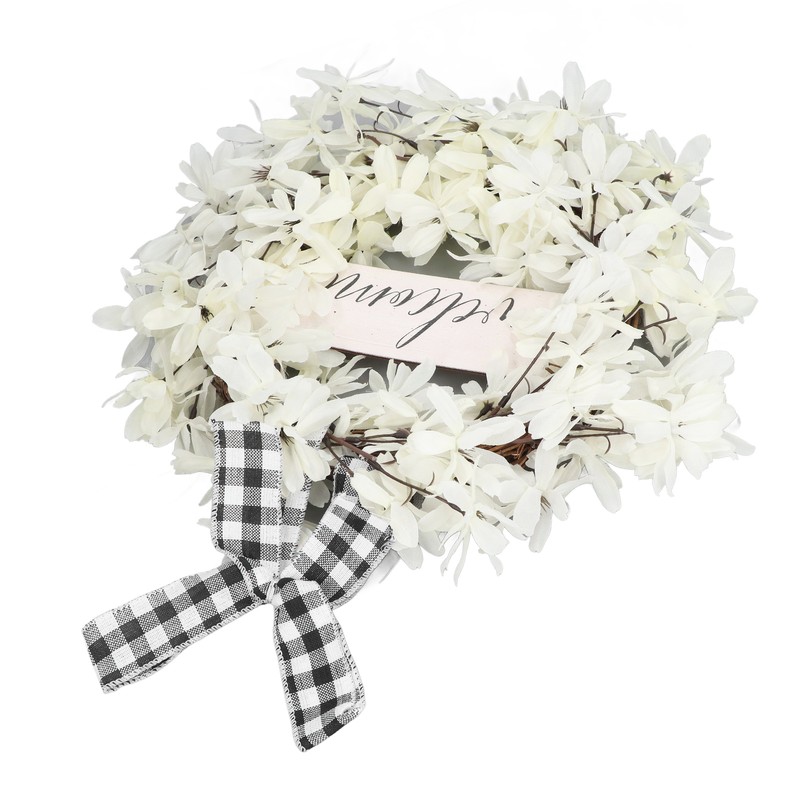 Imitation White Dogwood Wreath Simulation Vibrant Wreath Decoration for Home