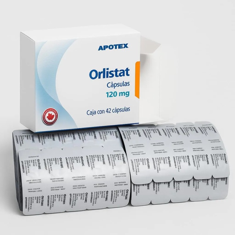 3 Cajas De Orlistat 120 Mg Con 42 Cápsulas C/u