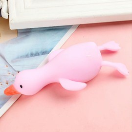 MSRRTUSY Funny Cute Stretchy Duck Toys,Squeeze Stress Relief Toys Squishy Fidget Toys,Birthday Gifts,Christmas,Easter Egg,Classroom Prizes (Pink)