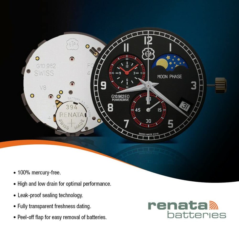 Renata 371 SR920SW Batteries - 1.55V Silver Oxide 371 Watch