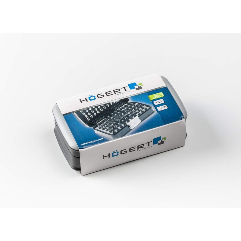 Högert HT1R461 Screwdriver Bit Set Silver 1/4 50-Piece