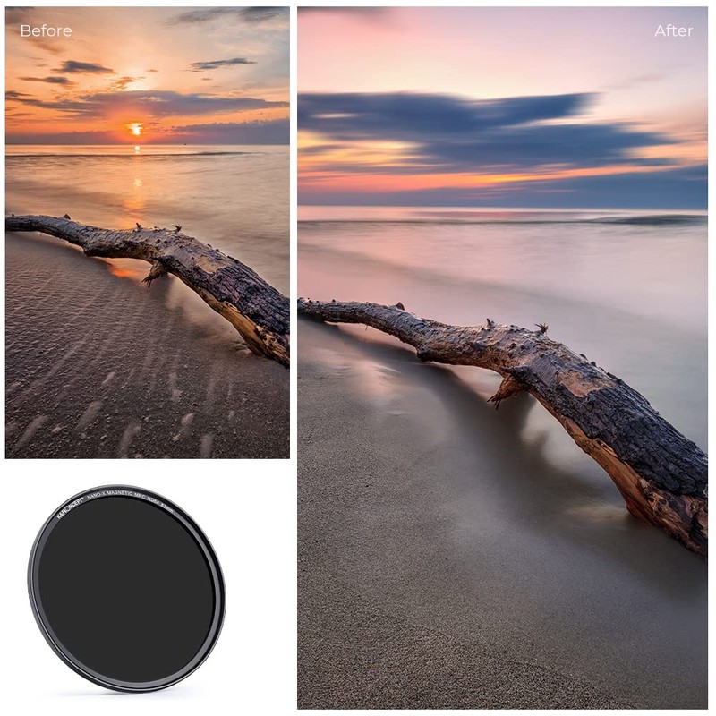 K&F Concept 77mm Magnetic ND64 Filter with Filter Adapter Ring