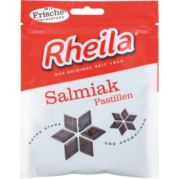 Rheila Salmiak Pastillen mit 7,6 % Salmiaksalz, 90 g Candies