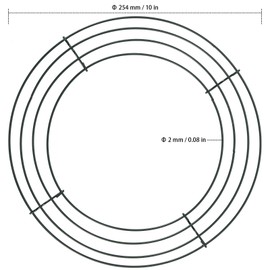 Wire Wreath Frame, ZEONHAK 20 Pack 10 Inches Round Metal Wreath Frame, Wire Wreath Rings for Wedding, Holidays, Home Party Garden Decorations, Valentines, Dark Green