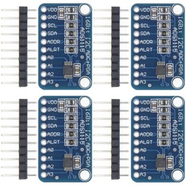 WWZMDiB 4Pcs ADS1115 16 Bit 16 Byte 4 Channel I2C IIC Analog-to-Digital ADC PGA Converter for Arduino Raspberry Pi DIY and Other Experiments