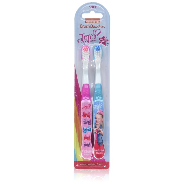 JoJo Siwa Manual Toothbrush, 2 Count (Pack of 1)