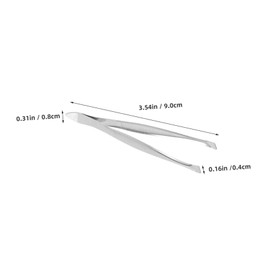 Healeved 2pcs Stainless Steel Eyebrow Tweezers for Hair Removal Compact Eyebrow Clamp for Easy Grooming Random Packaging