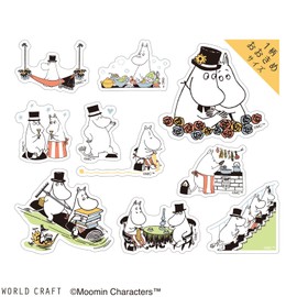WORLD CRAFT MOKFS-112 Moomin Glitter Flake Seal Aurora Foil Moomin Papa and Moomin Mom