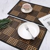 Bamboo Placemats for Dining Table, Placemats Set of 4,Stain-Resistant,Heat-Resistant Place