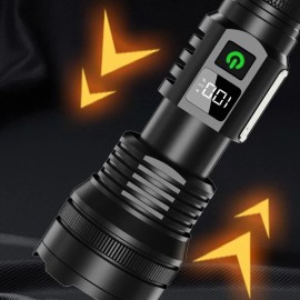 Aeternam Rechargeable Tac Flashlight, 1000+ LMS, Zoomable, LED, USB, IP65, Aluminum Alloy
