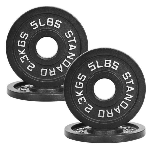 【5LB Two-Pair Set】2" Cast Iron Weight Plates | (4 x