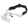 Beileshi Headhand Magnifier Glasses with 2 LED Professional Jeweler's Loupe