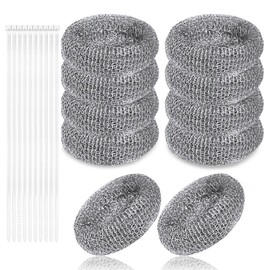 Lint Traps for Washing Machine Hose, Stainless Steel Washing Machine Drain Lint Trap, 10PCS Lint Catcher for Washer Machine with 10PCS Cable Ties, for Filter Out Cotton Fluff, Paper Scraps, Hair, Etc