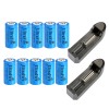 UltraFire 10x Ultrafire 16340 3.7v 1800mAH Rechargeable Li-ion Battery RCR123A