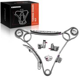 A-Premium Set of 12PCS Engine Timing Chain Kit W/Sprocket [fits DOHC, 6Cyl 3.5L] Compatible with Infiniti FX35 03-08, G35 03-07, I35 02-04, M35 06-08 & Nissan 350Z 03-07, Maxima 02-03, Murano 03-07