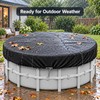 Round Above Ground Pool Cover, Heavy Duty Black All-Weather Protective