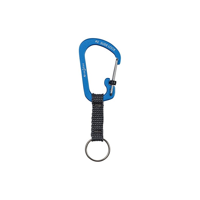 Nite Ize SlideLock Key Ring, Aluminum Locking Carabiner Key Chain