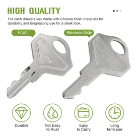 010 Key for Cash Drawer Fits for M-S 010R or 010L Locks,Replacement Many POS Registers Drawer Removable Compartment Key Lock(2 Pack)