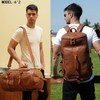 Baosha Stylish Vegan Leather Men Weekender Travel Duffel Tote Bag