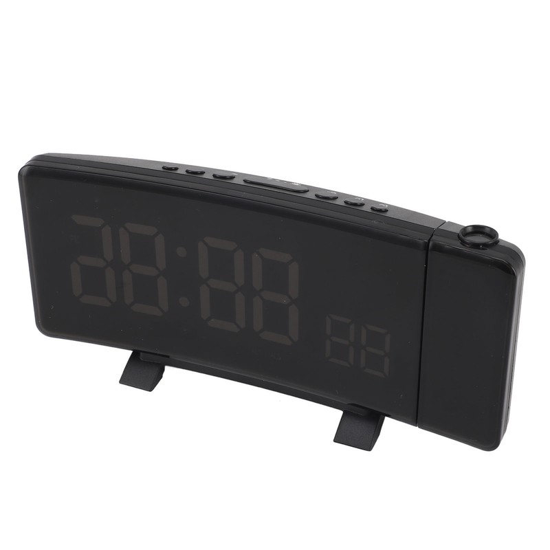 Projection Alarm Clock with 2 USB Ports LED Curved Display