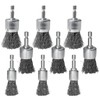 Opfiue 9 PCS Wire Brush Wheel for Drill, 0.8" 1"
