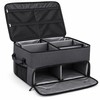 2-Layer Waterproof Golf Trunk Organizer with Ventilated 2-Pair Shoe Compartment