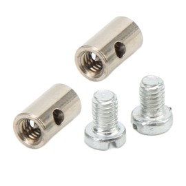 Solderless Cable Nipples, 6mm/0.2in Solderless Cable Nipple Universal Brake Line Throttle Choke End for Car Motorcycle Bicycle