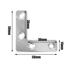 20 Pcs Stainless Steel L Shaped Corner Brackets Flat Corner Repair Brackets with Screws Shelf Brackets for Fixing Furniture