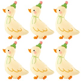 Gejoy 6 Pcs Silly Goose Balloons Baby Shower Birthday Party Decorations One Silly Walking Goose Balloons for Farm Themed Party Photo Props