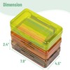 Mr. Pen- Clear Pencil Boxes, 3 Pack, Earthy Color, Snap-Tight