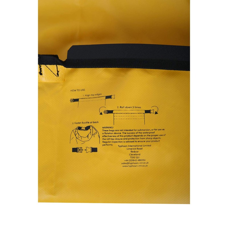Typhoon Seaton Heavy Duty Roll Top Dry Bags - Yellow