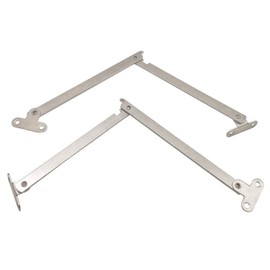 ENLACE Pack of 2 flap holders, flap hinge, all-metal folding hinge, 180° flap holder, flap fitting, lid hinge for furniture, door, lid support, hinge cabinet door