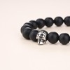 COAI Bracelet with Skull Charm, Matte Onyx, Matte Onyx