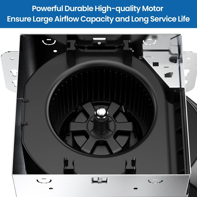 FASDUNT Bathroom Exhaust Fan with Light, 110 CFM 1.0 Sones
