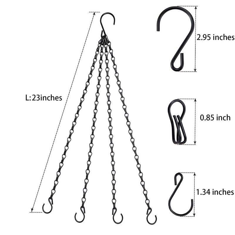 Hanging Baskets Chains 23 Inches 4 Leads Hanging Chains Flower
