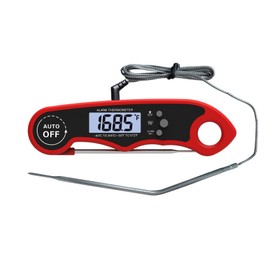 Digital Meat Thermometer, Dual Probe 2-in-1, Instant Read with Alarm and Backlight for Oven and BBQ