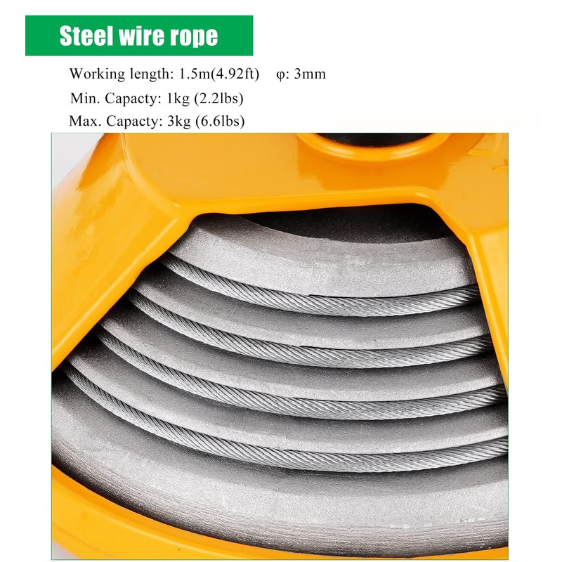 YJINGRUI Retractable Spring Balancer 1~3kg(2.2~6.6lbs) Hanging Tool Spring Balancer Balancer