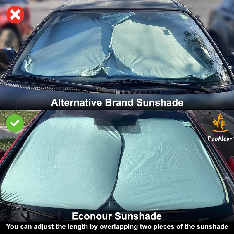 EcoNour Car Windshield Sun Shade Foldable | Front Windshield Shade
