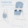 INFANS Baby High Chair, Quick Folding Portable Highchair for Babies